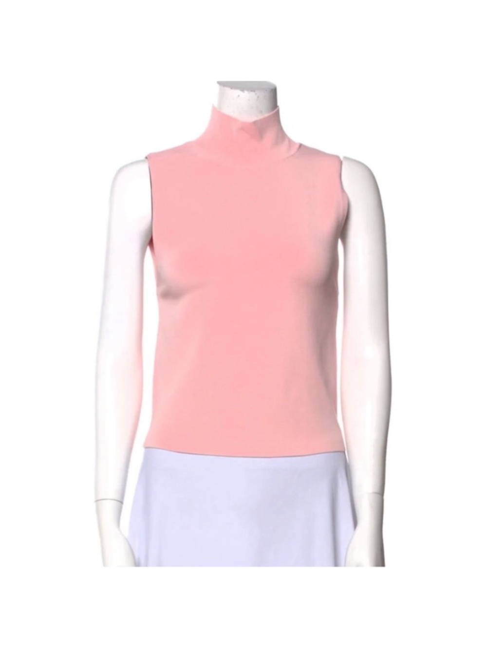 Alice + Olivia Pink Sleeveless Mock-Neck Tank